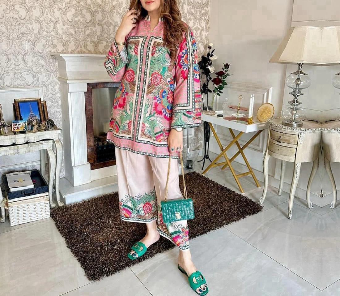 3pc unstitched dress shamooz silk