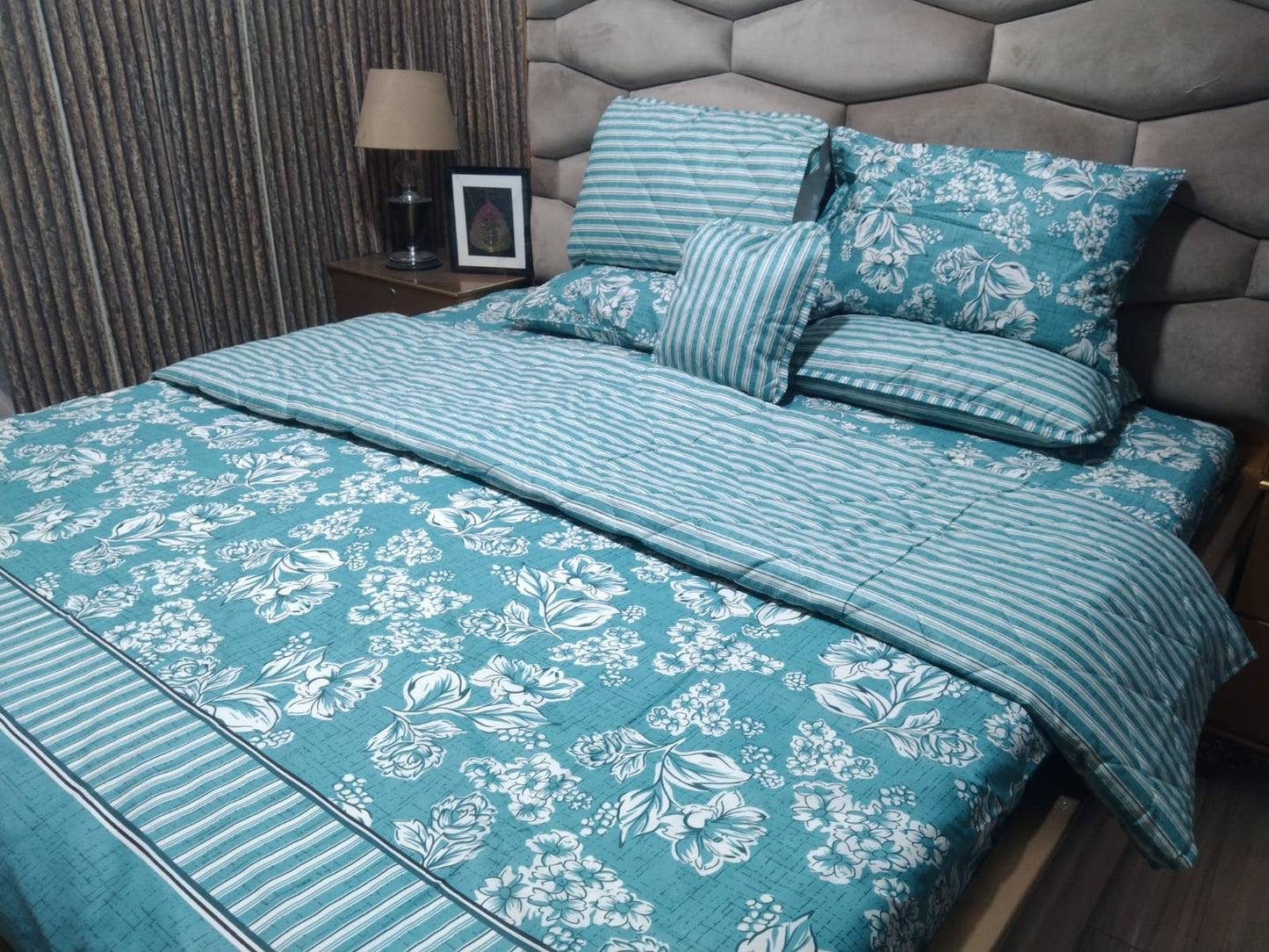 Special offer ,7 piece cotton comforter set fabric cotton salonica