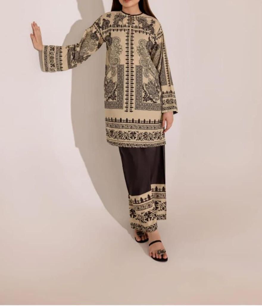 3pc unstitched dress shamooz silk