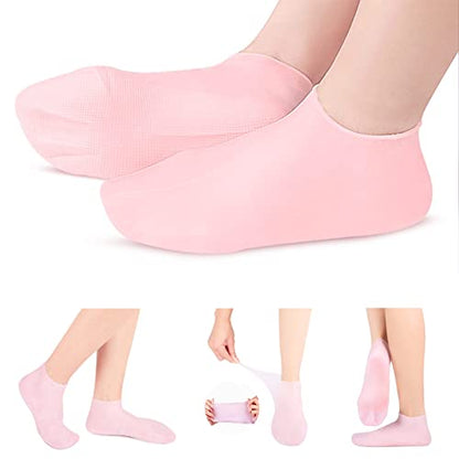 Silicone Socks for Women, Moisturizing Foot Socks, Soft Gel Socks