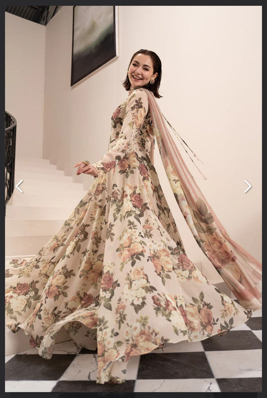 Shamooz silk unstitched 3pc stitched dress