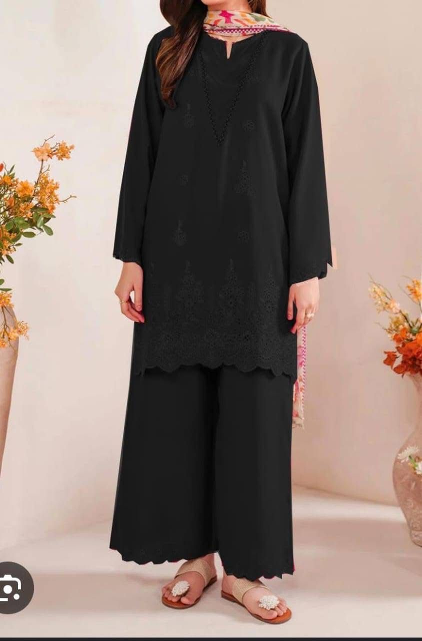 Dhanak 3pc unstitched dress Winter collection