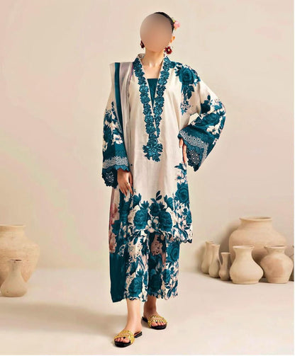 Silk shamooz 3pc unstitched