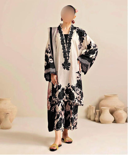 Silk shamooz 3pc unstitched