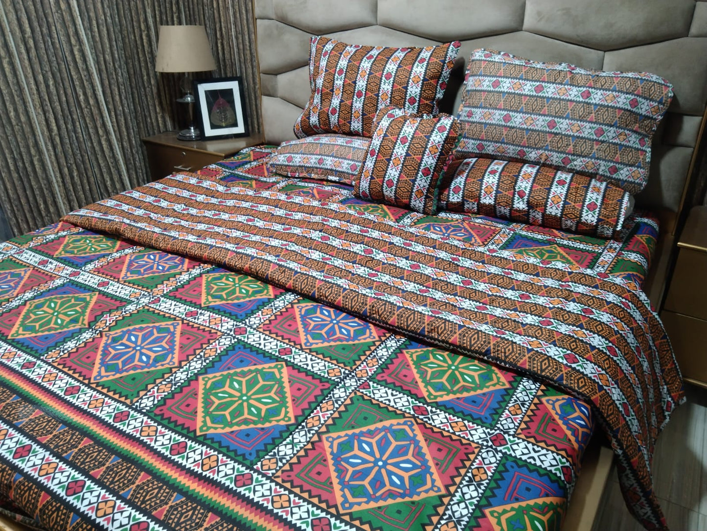 Special offer ,7 piece cotton comforter set fabric cotton salonica