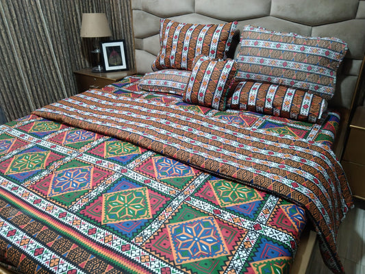 Special offer ,7 piece cotton comforter set fabric cotton salonica