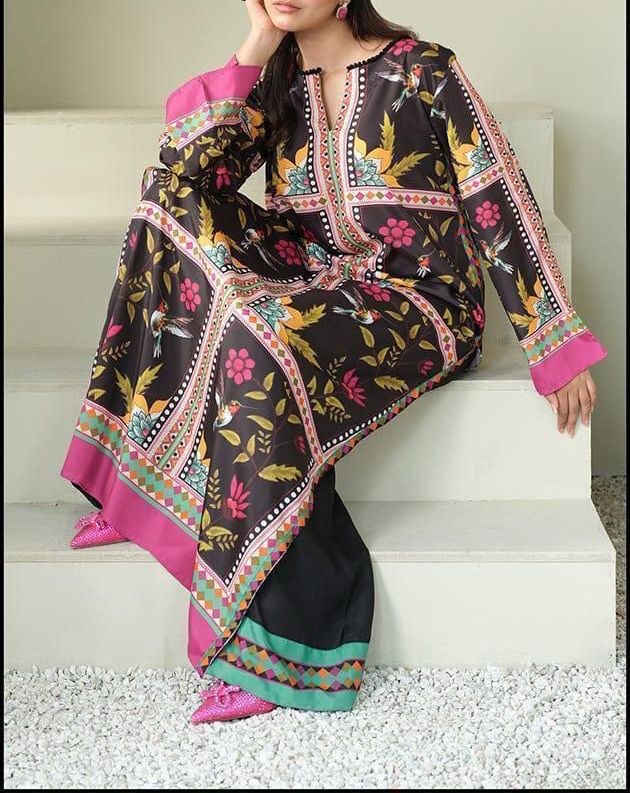 3pc unstitched dress shamooz silk dress