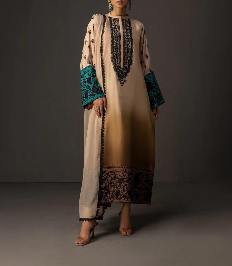 3 Piece shamooz silk unstitched